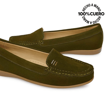 ZAPATO MOCASÍN CASUAL FAV-2501 VERDE VIALE CUERO - 2