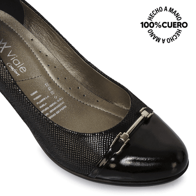 ZAPATO REINA CASUAL ECO-2518 NEGRO VIALE CUERO - 3