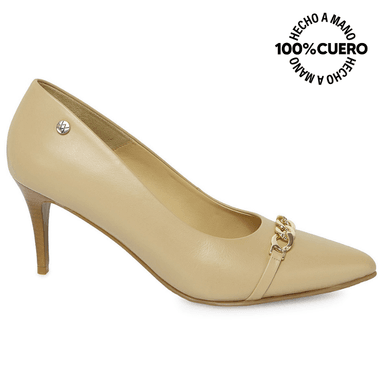 ZAPATO REINA VESTIR TERI-2540 SAND VIALE CUERO - 1