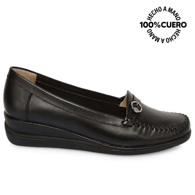 ZAPATO MOCASÍN CASUAL DK-2512 NEGRO VIALE CUERO - 1