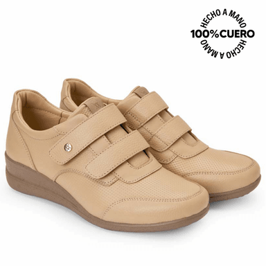 ZAPATILLA BASICO CASUAL INFORMAL REC-2508 PELE VIALE CUERO - 4