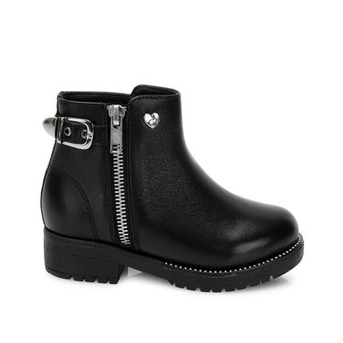 BOTÍN CASUAL YADIRA-2529 NEGRO RABBIT CUERO - 1