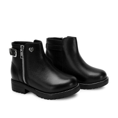 BOTÍN CASUAL YADIRA-2529 NEGRO RABBIT CUERO - 3