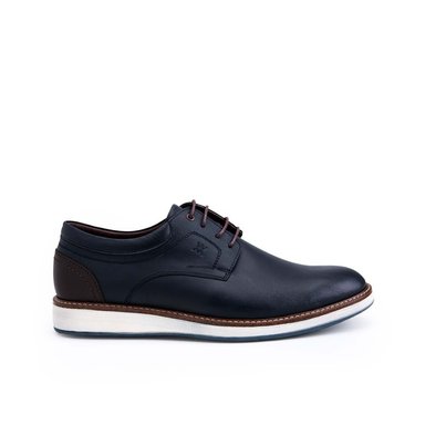 ZAPATO DERBY CASUAL ANGELO-2526 AZUL VIALE HOMME CUERO - 1