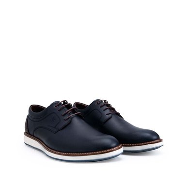 ZAPATO DERBY CASUAL ANGELO-2526 AZUL VIALE HOMME CUERO - 3