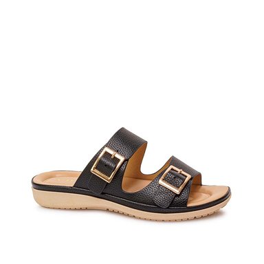 SANDALIA SLIDE CASUAL ABY-2611 NEGRO ADV - 1