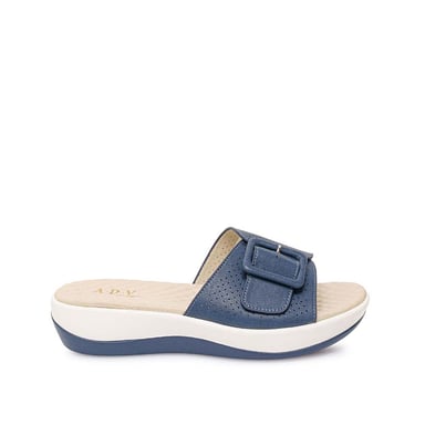 SANDALIA SLIDE CASUAL LAU-2605 AZUL DENIM ADV - 1