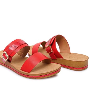 SANDALIA STRAP CASUAL CAMI-2613 ROJO ADV - 2