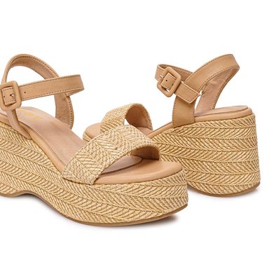 SANDALIA D'ORSAY CASUAL ANA-2633 RAFFI/BEIGE ADV - 2