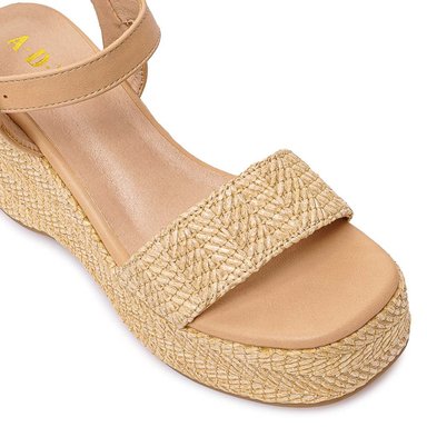 SANDALIA D'ORSAY CASUAL ANA-2633 RAFFI/BEIGE ADV - 3