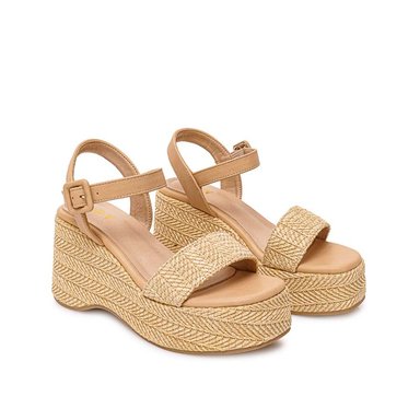 SANDALIA D'ORSAY CASUAL ANA-2633 RAFFI/BEIGE ADV - 4