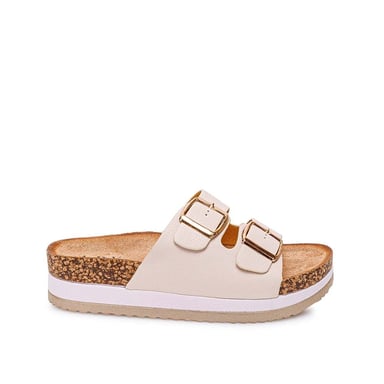 SANDALIA SLIDE CASUAL ANA-2521 HUESO ADV - 1