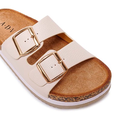 SANDALIA SLIDE CASUAL ANA-2521 HUESO ADV - 3
