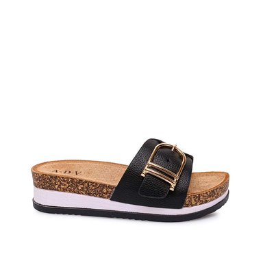 SANDALIA STRAP CASUAL ANA-2607 NEGRO ADV - 1
