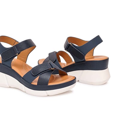 SANDALIA D'ORSAY CASUAL ANA-2519 AZUL DEN ADV - 2