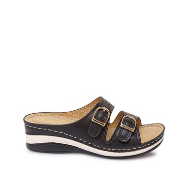 SANDALIA SLIDE CASUAL ABY-2602 NEGRO ADV - 1