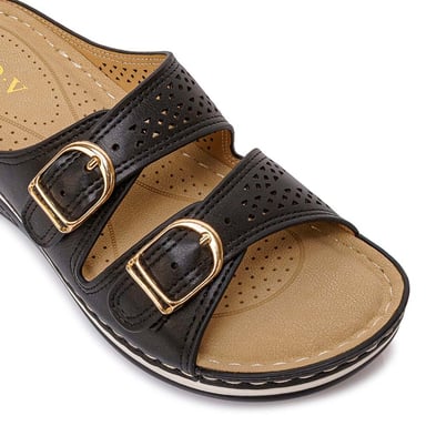 SANDALIA SLIDE CASUAL ABY-2602 NEGRO ADV - 3