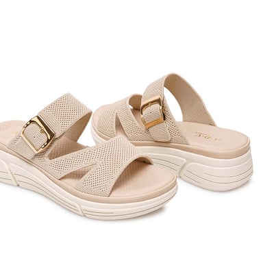 SANDALIA STRAP CASUAL ANA-2614 HUESO ADV - 2