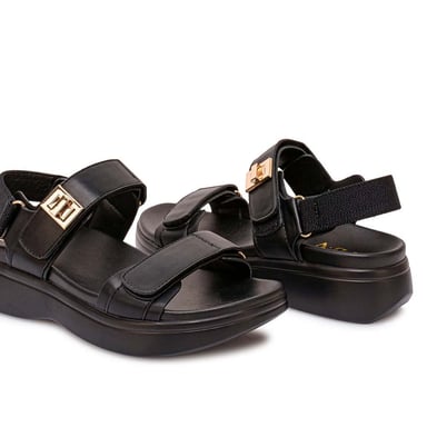 SANDALIA STRAP CASUAL ANA-2620 NEGRO ADV - 2