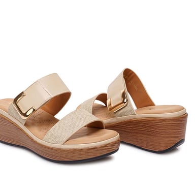 SANDALIA STRAP CASUAL ANA-2609 HUESO ADV - 2