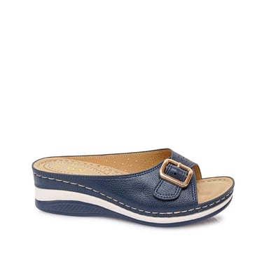 SANDALIA SLIDE CASUAL ABY-2601 AZUL ADV - 1
