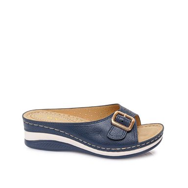 SANDALIA SLIDE CASUAL ABY-2601 AZUL ADV - 1