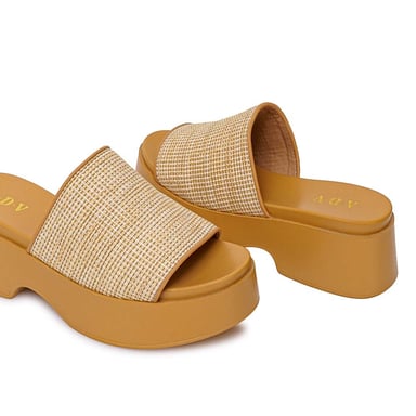 SANDALIA SLIDE CASUAL ABY-2604 BEIGE ADV - 2