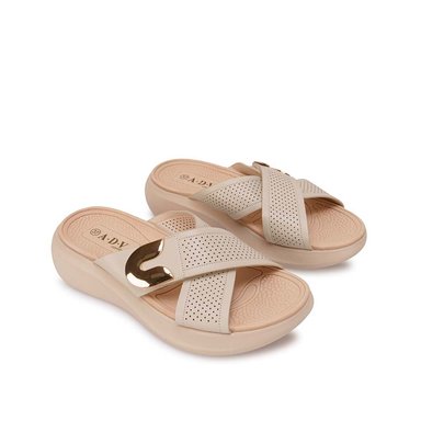SANDALIA SLIDE CASUAL ANA-2635 BLANCO/OFF ADV - 4