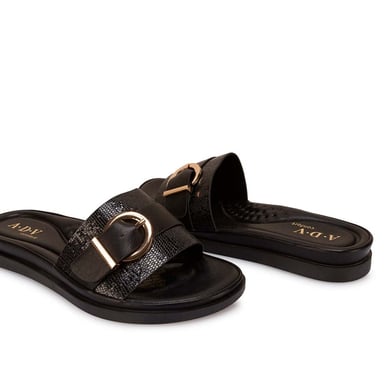 SANDALIA SLIDE CASUAL ANA-2636 NEGRO ADV - 2