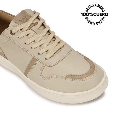 ZAPATILLA CASUAL RICARDO-2602 BEIGE VIALE HOMME CUERO - 3
