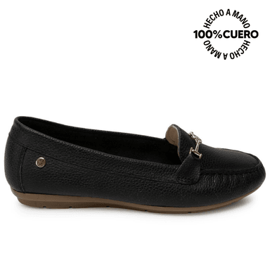 ZAPATO MOCASÍN CASUAL CORE-2510 NEGRO VIALE CUERO - 1