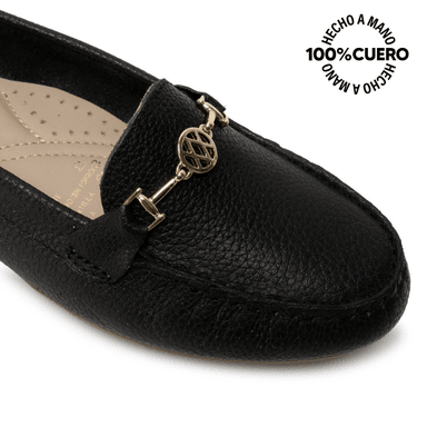 ZAPATO MOCASÍN CASUAL CORE-2510 NEGRO VIALE CUERO - 3