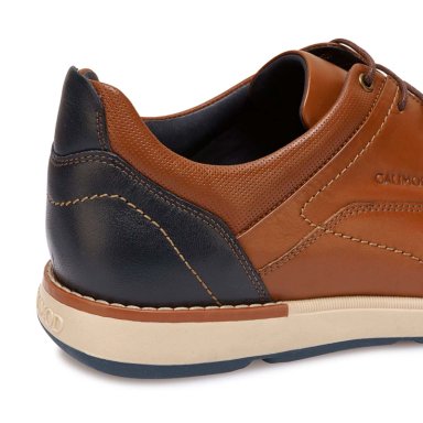 ZAPATO DERBY CASUAL CYV-006 TAN CALIMOD CUERO - 3