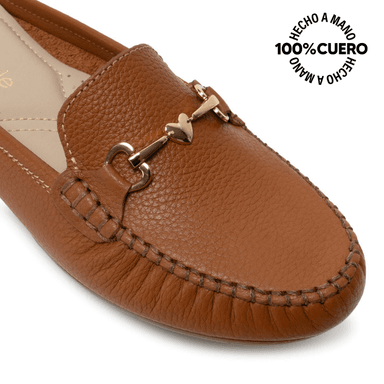 ZAPATO MOCASÍN CASUAL CORE-2503 NATURAL VIALE CUERO - 3
