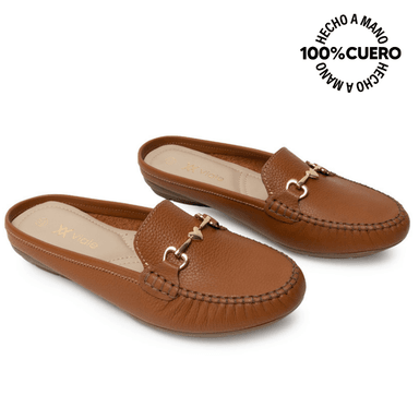 ZAPATO MOCASÍN CASUAL CORE-2503 NATURAL VIALE CUERO - 4