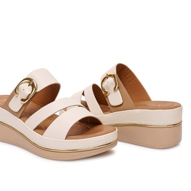 SANDALIA D'ORSAY CASUAL ANA-2508 HUESO ADV - 2