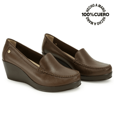 ZAPATO MOCASÍN DOM-2601 MARRON VIALE CUERO - 4
