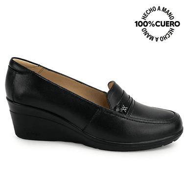 ZAPATO MOCASÍN LE-2614 NEGRO VIALE CUERO - 1