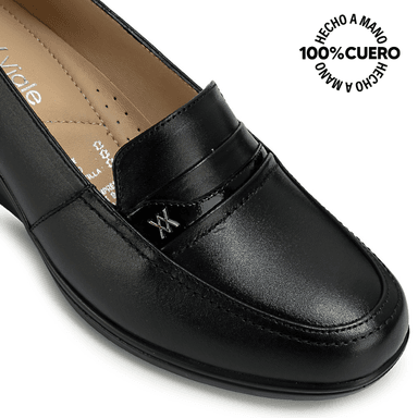 ZAPATO MOCASÍN LE-2614 NEGRO VIALE CUERO - 3
