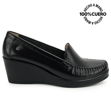 ZAPATO MOCASÍN DOM-2601 NEGRO VIALE CUERO - 1