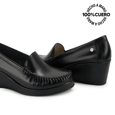 ZAPATO MOCASÍN DOM-2601 NEGRO VIALE CUERO - 2