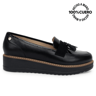 ZAPATO MOCASÍN TATI-2630 NEGRO VIALE CUERO - 1