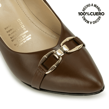ZAPATO REINA TATI-2663 MARRON NEW VIALE CUERO - 3