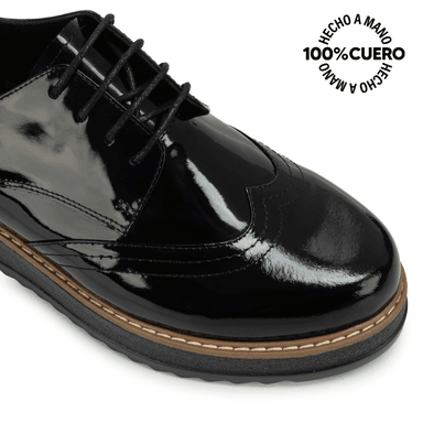ZAPATO OXFORD TATI-2667 NEGRO VIALE CUERO - 3