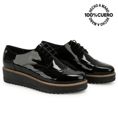 ZAPATO OXFORD TATI-2667 NEGRO VIALE CUERO - 4