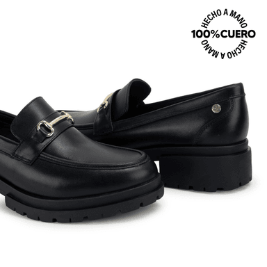 ZAPATO MOCASÍN TASTE-2610 NEGRO VIALE CUERO - 2