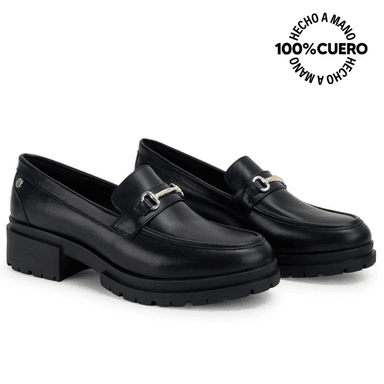 ZAPATO MOCASÍN TASTE-2610 NEGRO VIALE CUERO - 4