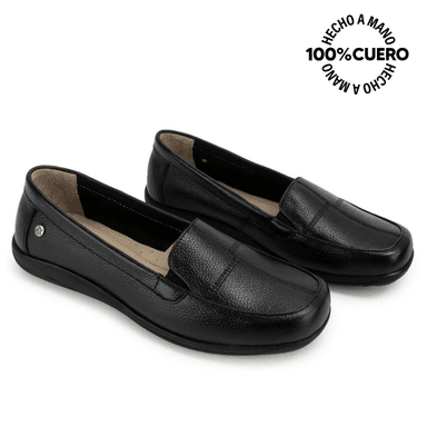 ZAPATO MOCASÍN DOM-2602 NEGRO VIALE CUERO - 4