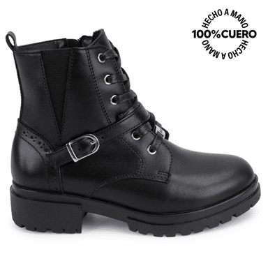 BOTIN DERBY YADIRA-2620 NEGRO RABBIT CUERO - 1