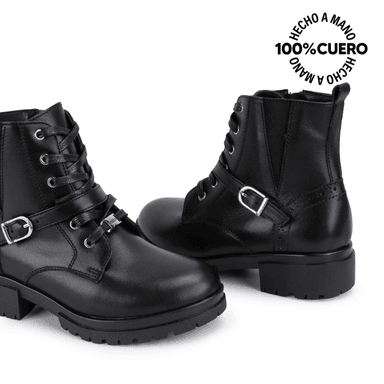 BOTIN DERBY YADIRA-2620 NEGRO RABBIT CUERO - 2